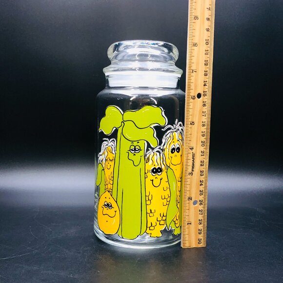 Vintage HILDI Anthropomorphic Vegetable Corn Celery Glass Jar and Bubble Lid - Picture 12 of 12
